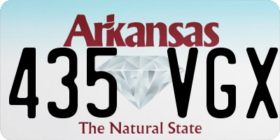 AR license plate 435VGX