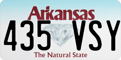 AR license plate 435VSY