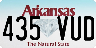 AR license plate 435VUD