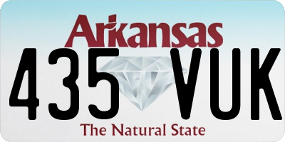 AR license plate 435VUK