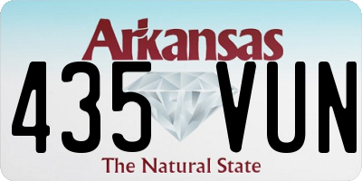 AR license plate 435VUN