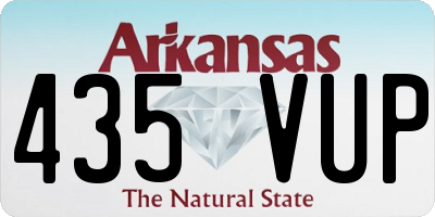 AR license plate 435VUP
