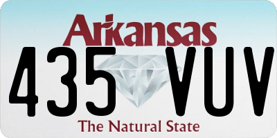 AR license plate 435VUV