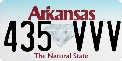 AR license plate 435VVV