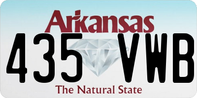 AR license plate 435VWB
