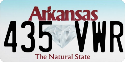 AR license plate 435VWR