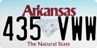 AR license plate 435VWW