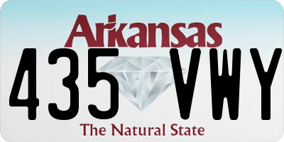 AR license plate 435VWY