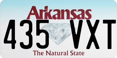 AR license plate 435VXT