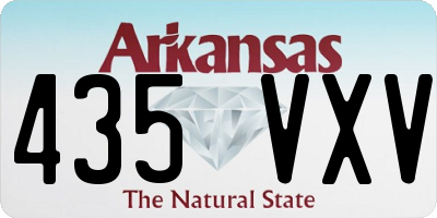 AR license plate 435VXV