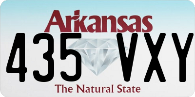 AR license plate 435VXY
