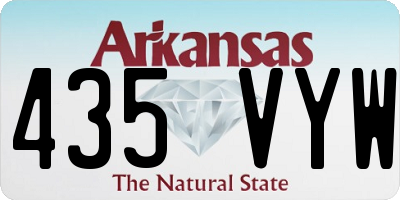 AR license plate 435VYW