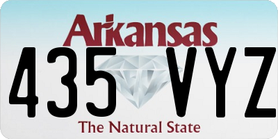 AR license plate 435VYZ