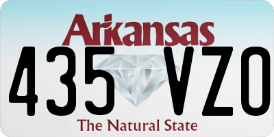 AR license plate 435VZO