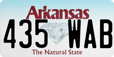 AR license plate 435WAB