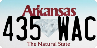 AR license plate 435WAC