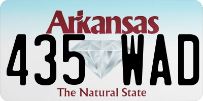 AR license plate 435WAD