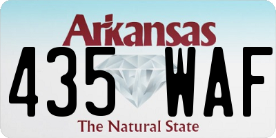 AR license plate 435WAF