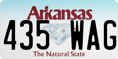 AR license plate 435WAG