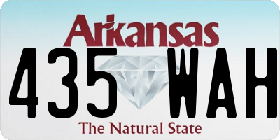 AR license plate 435WAH