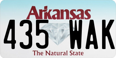 AR license plate 435WAK