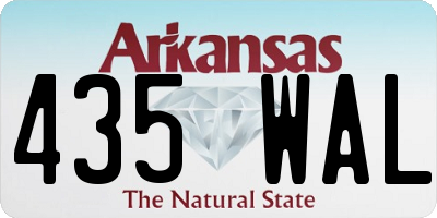 AR license plate 435WAL