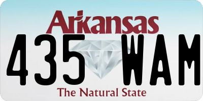 AR license plate 435WAM