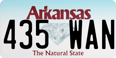 AR license plate 435WAN