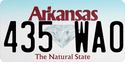 AR license plate 435WAO