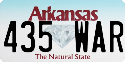 AR license plate 435WAR