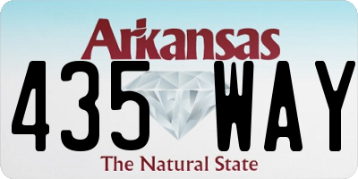 AR license plate 435WAY