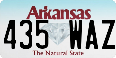 AR license plate 435WAZ