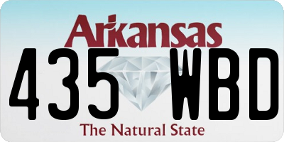 AR license plate 435WBD
