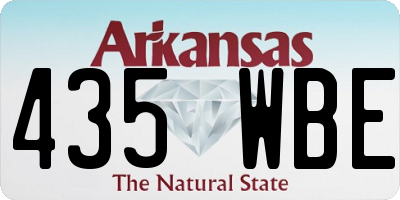 AR license plate 435WBE