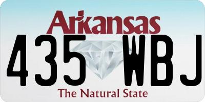 AR license plate 435WBJ