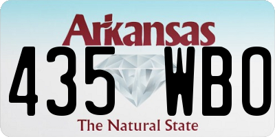 AR license plate 435WBO