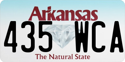 AR license plate 435WCA