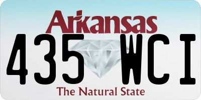 AR license plate 435WCI