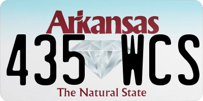 AR license plate 435WCS