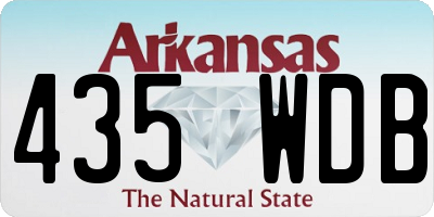 AR license plate 435WDB