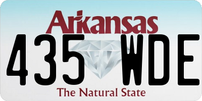 AR license plate 435WDE