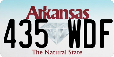 AR license plate 435WDF