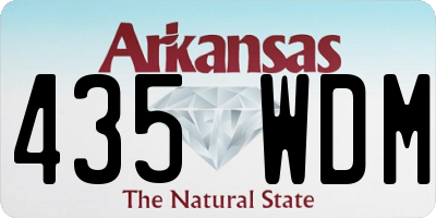 AR license plate 435WDM