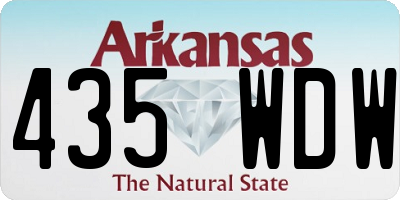 AR license plate 435WDW