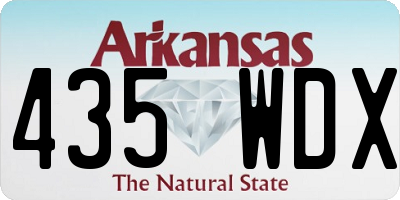 AR license plate 435WDX