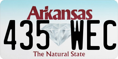 AR license plate 435WEC