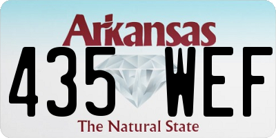 AR license plate 435WEF