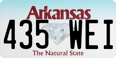 AR license plate 435WEI