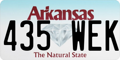 AR license plate 435WEK