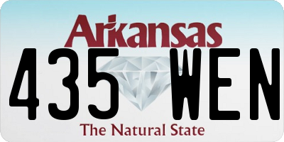 AR license plate 435WEN